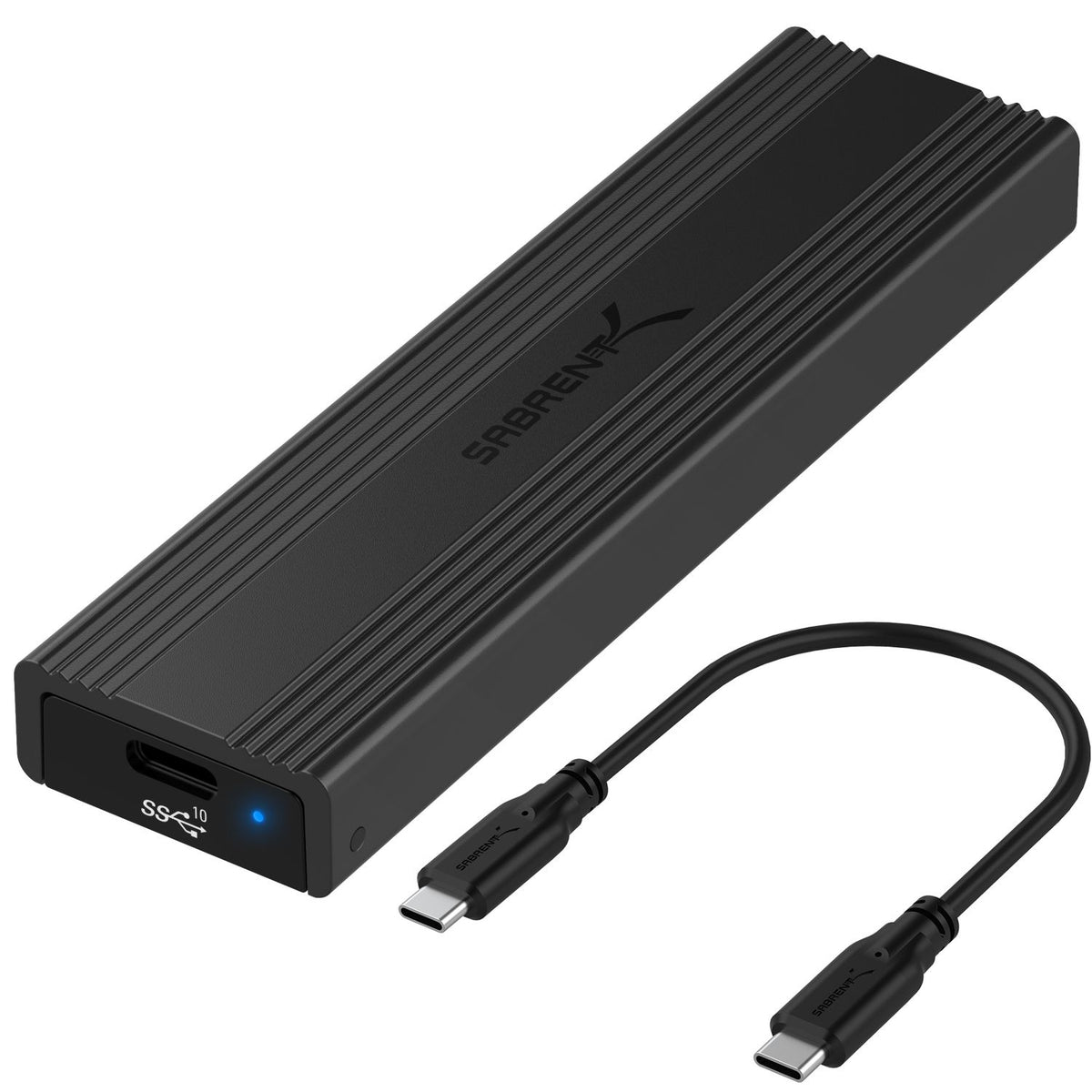USB 3.2 Type-C Tool-Free Enclosure for M.2 PCIe NVMe and SATA SSDs