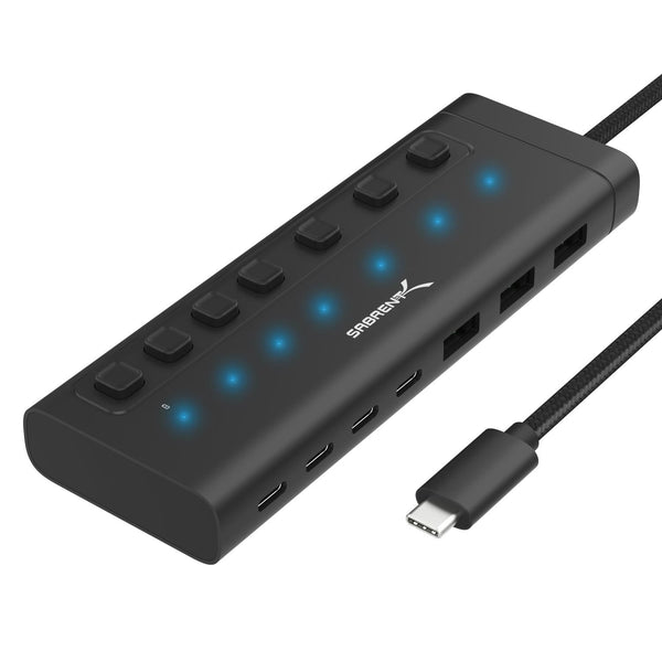 USB C Hub 7-Port 20W Powered Hub - Sabrent