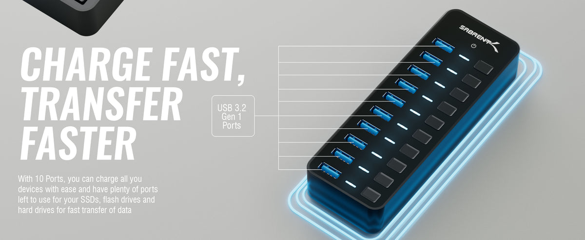 USB 3.0 Hub With Power Switches