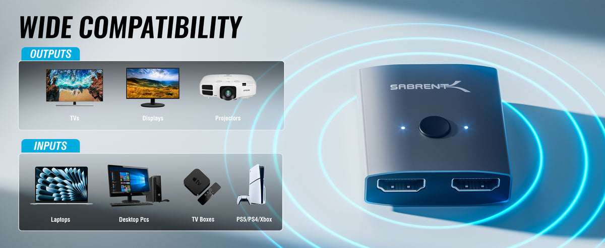 2-Port 4K HDMI Sharing Switch