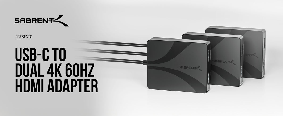 USB Type-C/A to Dual HDMI adapter