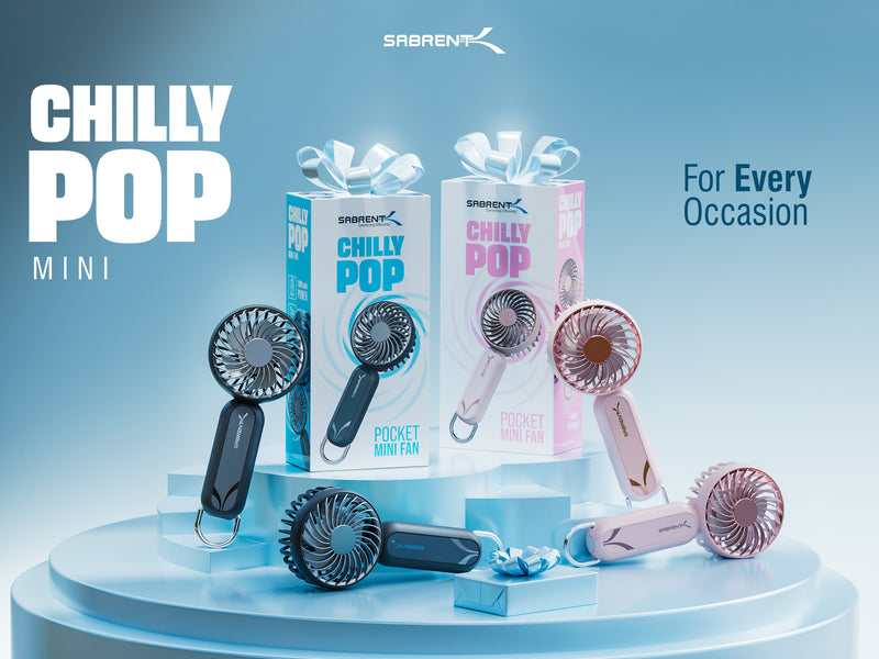 ChillyPop Mini Portable Fan with Hanger
