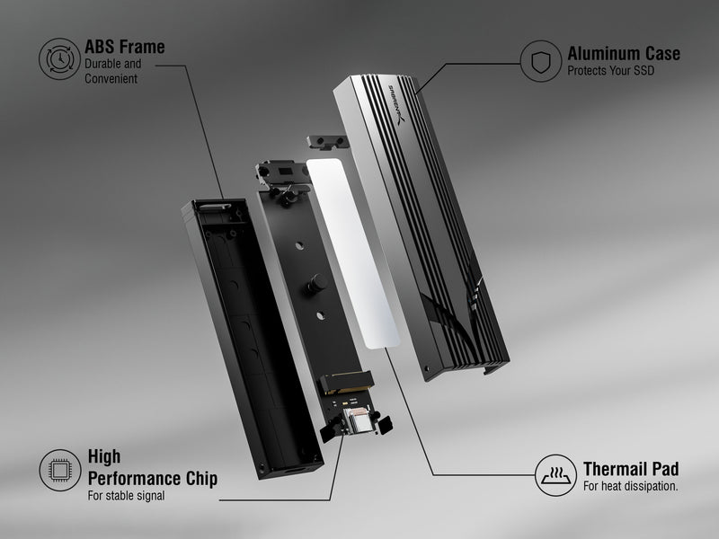 USB 3.2 Type-C Tool-free Enclosure