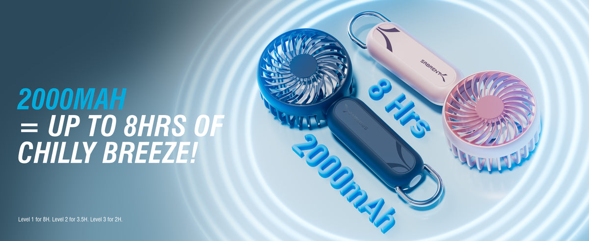 ChillyPop Mini Portable Fan with Hanger