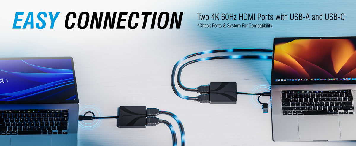 USB Type-C/A to Dual HDMI adapter