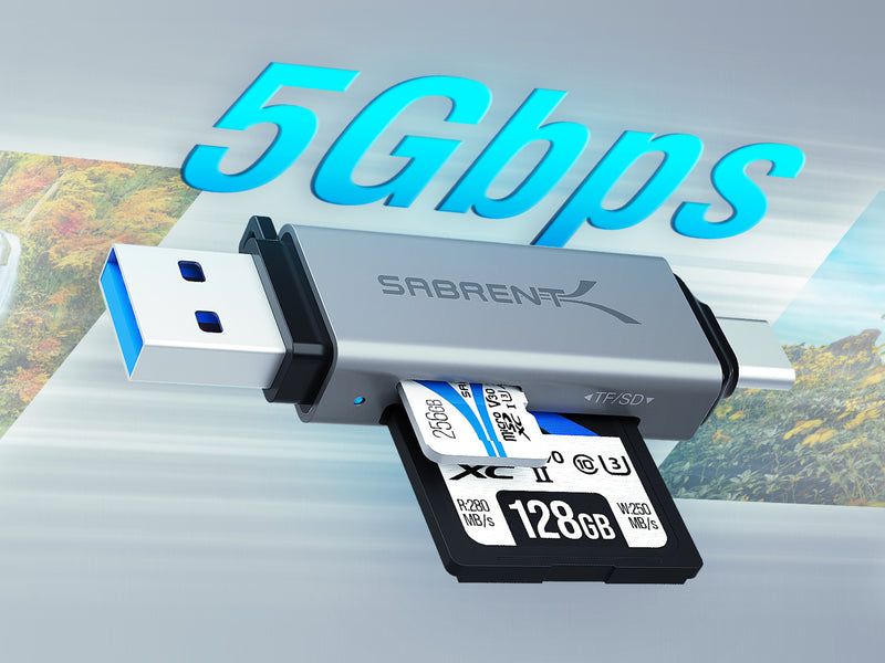 USB 3.0 and USB Type-C OTG Card Reader