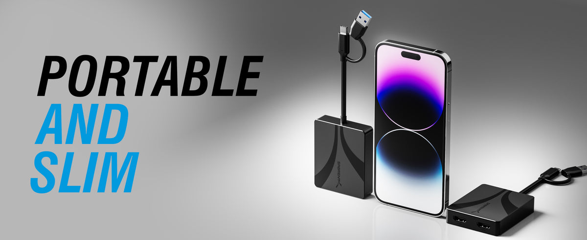 USB Type-C/A to Dual HDMI adapter