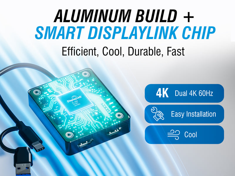 USB Type-C/A to Dual HDMI adapter