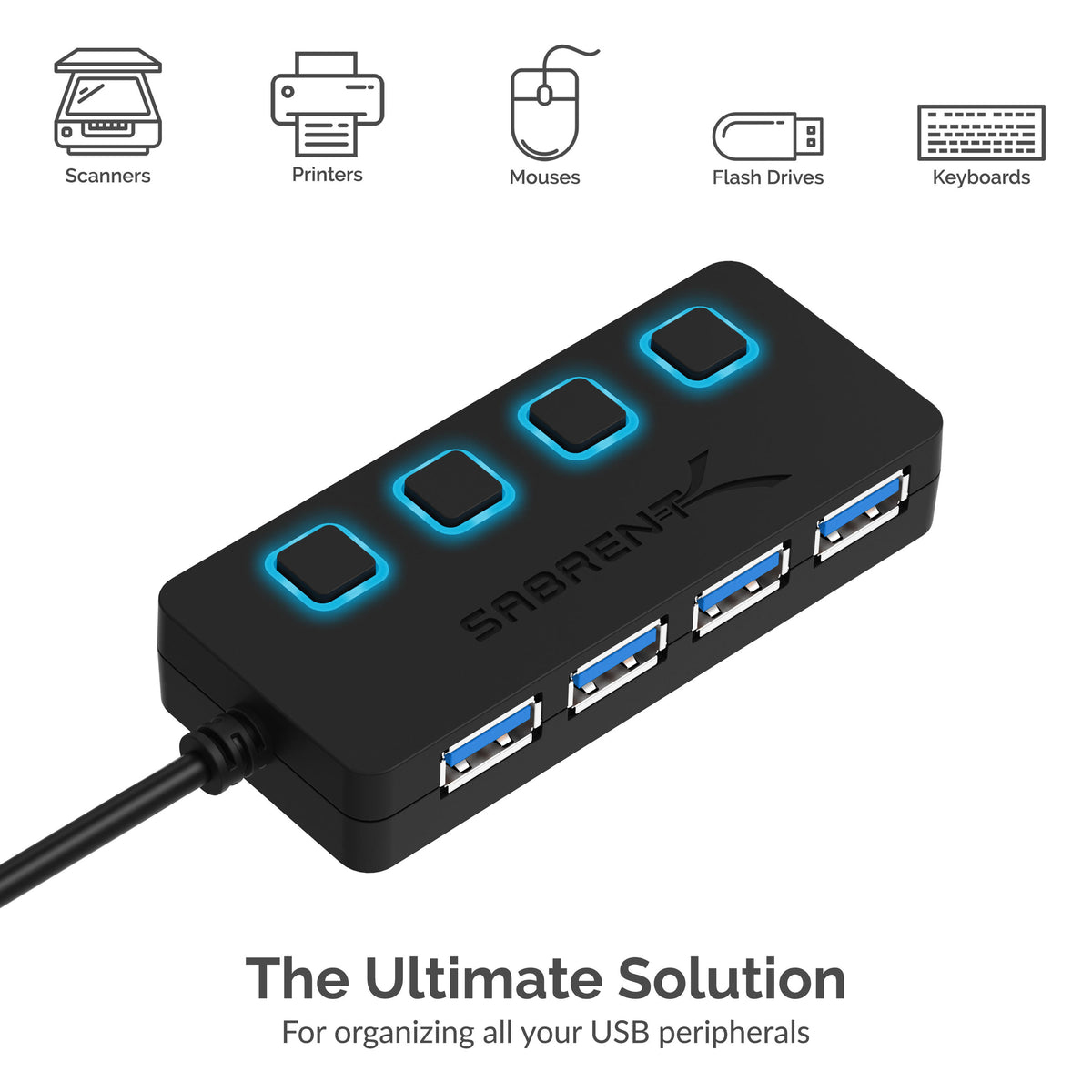 4 Port USB 3.0 Hub