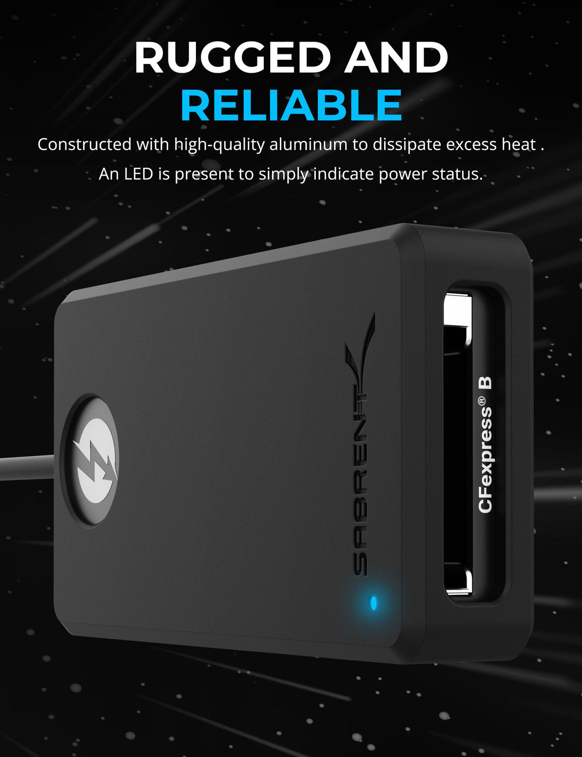 Thunderbolt 3 &amp; USB 3 Type-C to CFexpress Type-B Card Reader
