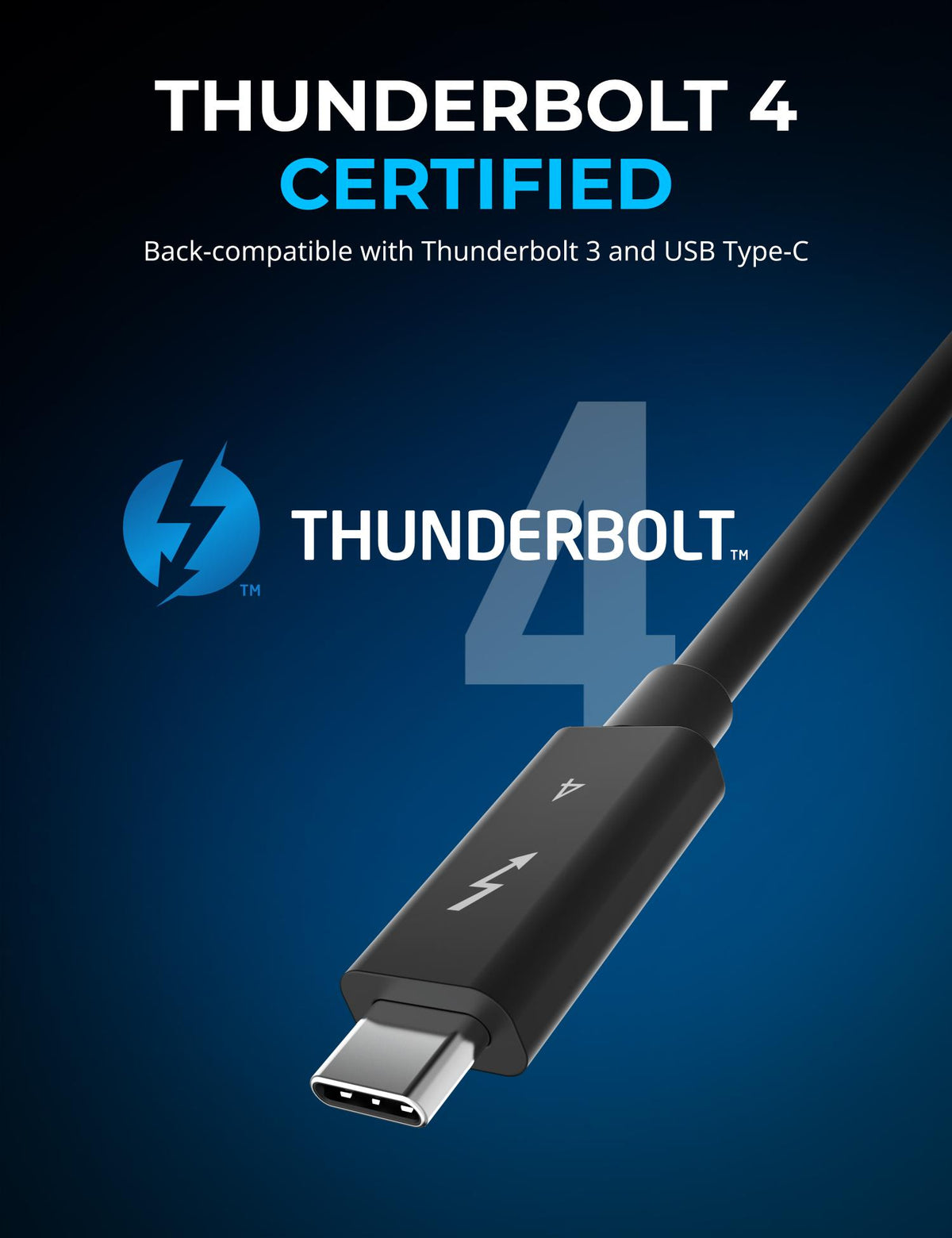 Thunderbolt 4 Active Cable With E-Marker Chip
