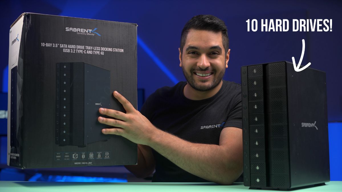 10-Bay 3.5” SATA Hard Drive Tray-Less Docking Station