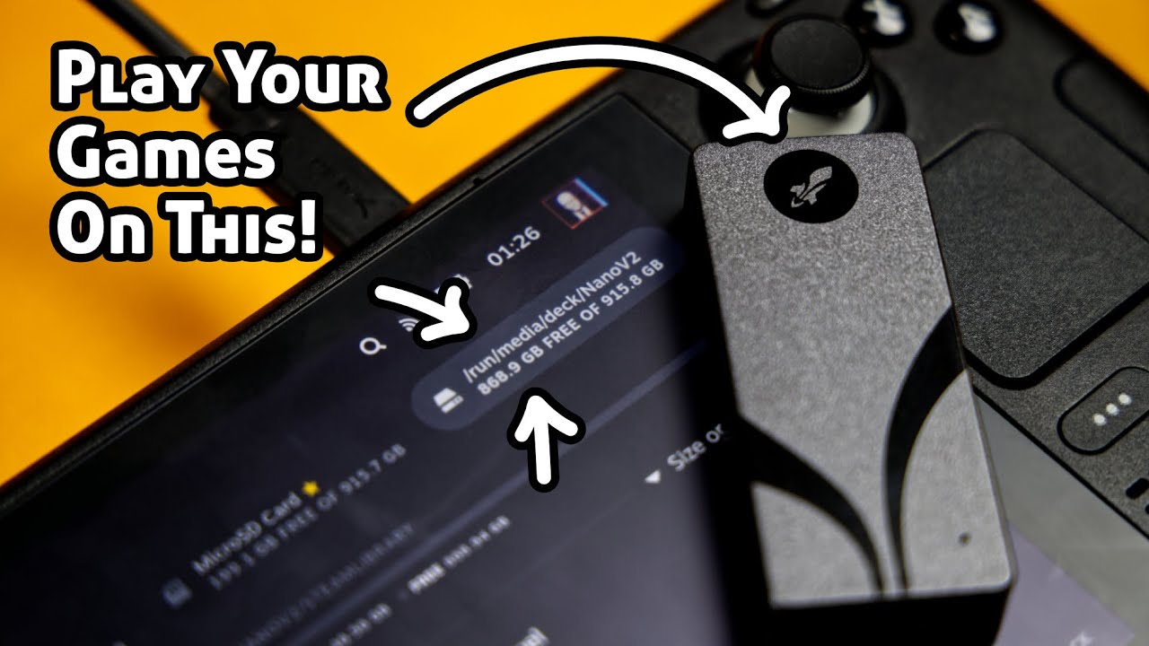 Sabrent Rocket nano V2 SSD on Steam Deck | Gaming Mode Tutorial!