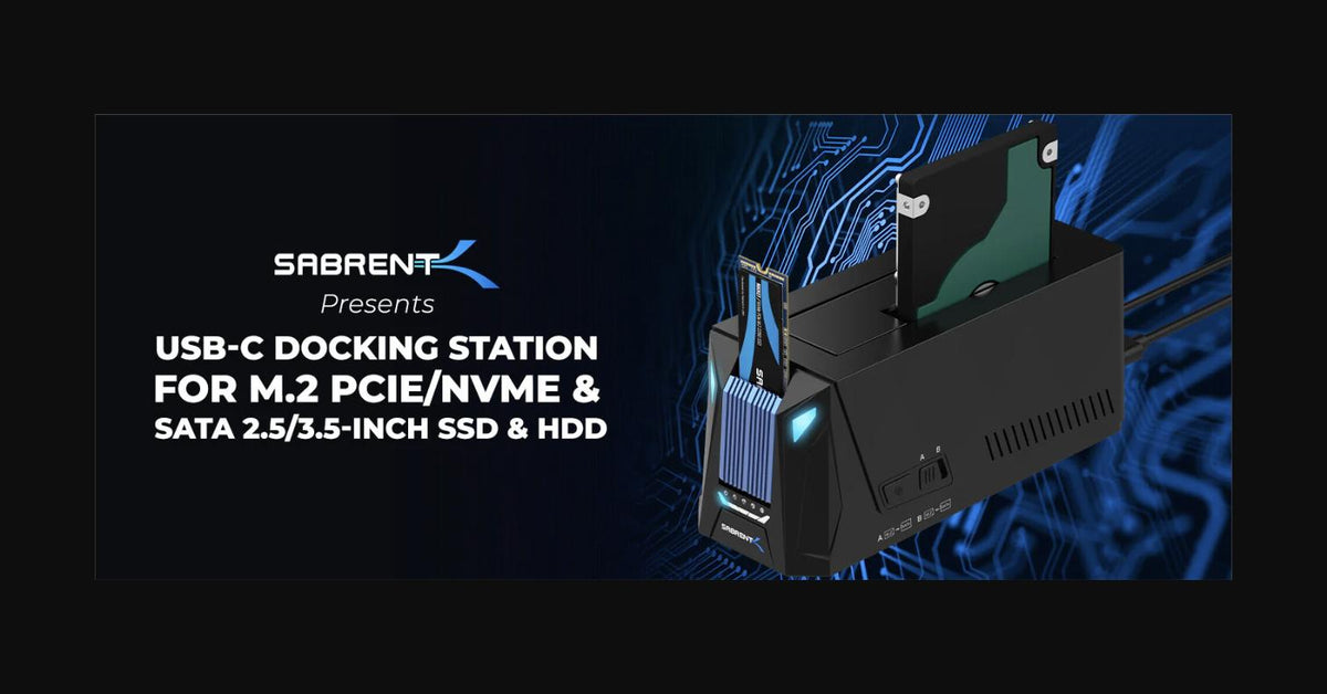 USB-C Docking Station for M.2 PCIe/NVMe and SATA 2.5/3.5-Inch SSD & HDD