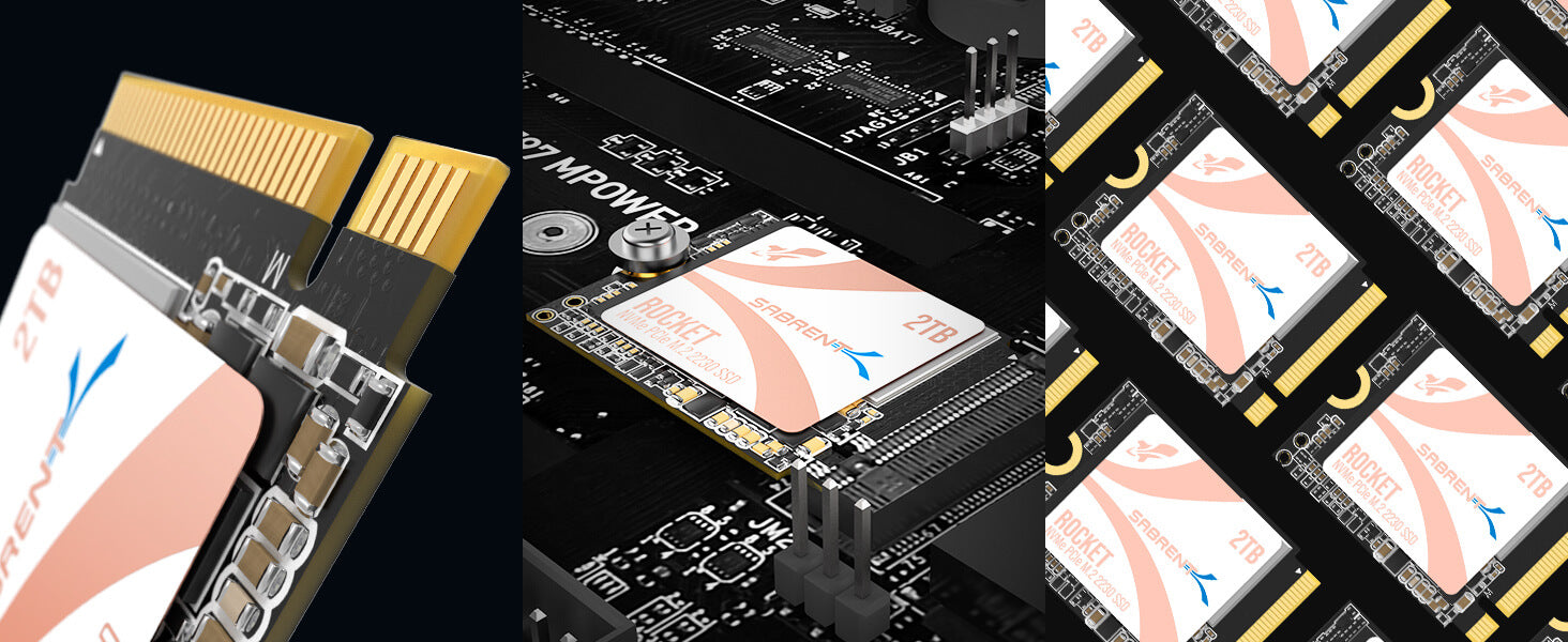 SABRENT 2230 M.2 NVMe Gen 4 1TB, Interna SSD 4750 MB/s Läsning, PCIe 4.0  X4, Intern Solid State-enhet, Kompatibel med Steam Deck, Surface Pro, PC