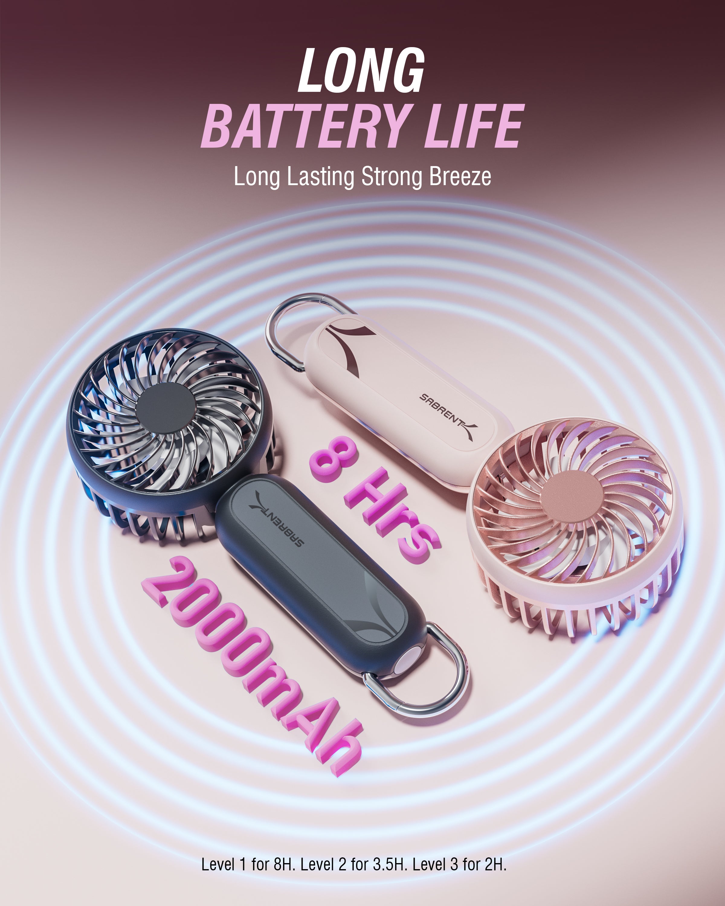 ChillyPop Mini Portable Fan with Hanger