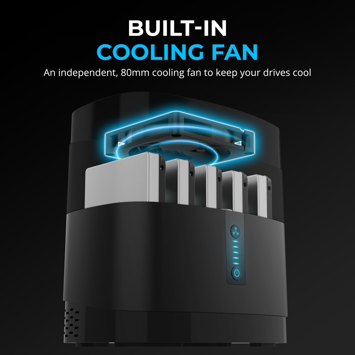 5-Bay USB-C Docking Station for 2.5” SATA HDDs and SSDs