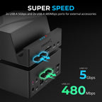 USB-C Universal Docking Station, Dual Monitor Displaylink Dock