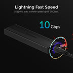 USB 3.2 Type-C Tool-Free Enclosure for M.2 PCIe NVMe and SATA SSDs