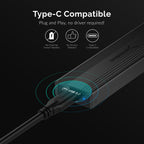 USB 3.2 Type-C Tool-Free Enclosure for M.2 PCIe NVMe and SATA SSDs