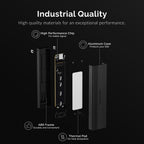 USB 3.2 Type-C Tool-Free Enclosure for M.2 PCIe NVMe and SATA SSDs