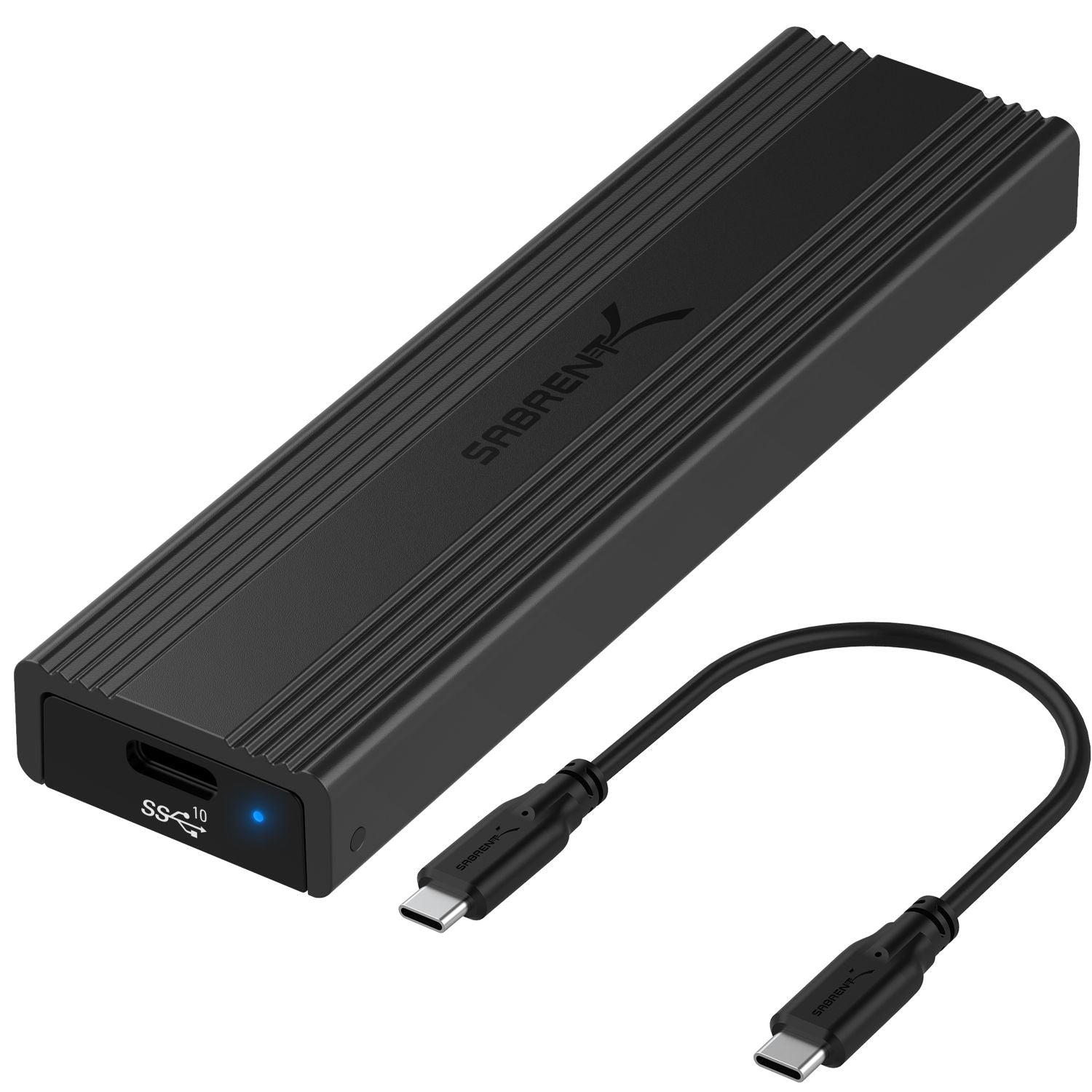 GRAUGEAR | Boîtier USB Type-C pour SATA SSD/HDD 2,5 | USB-A et UAB-C |  USAP | USB 3.2 Gen 2 10Gbit/s | Boîtier Aluminium | G-2501-AC-10G