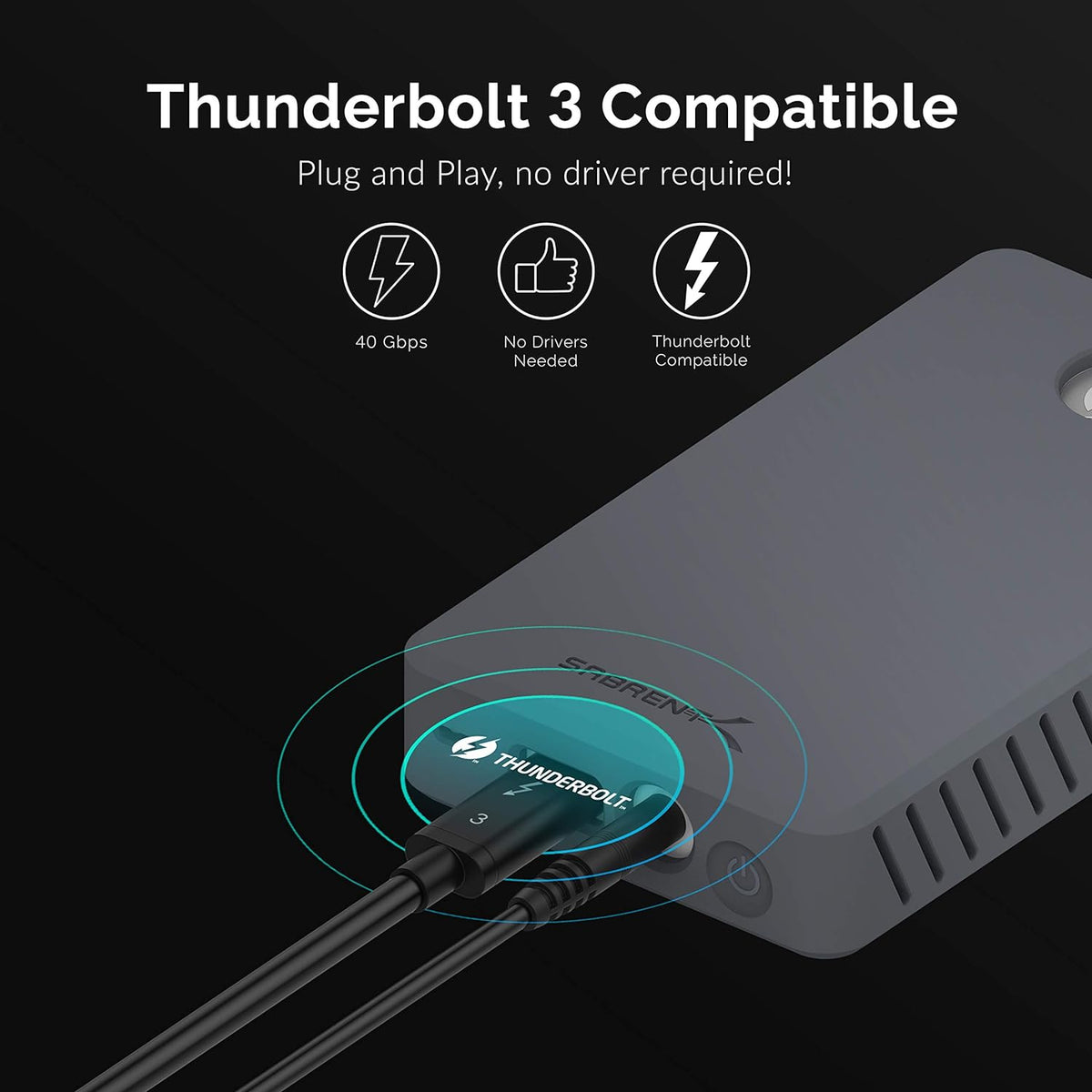 Thunderbolt 3 To Dual NVMe M.2 SSD Tool-Free Enclosure