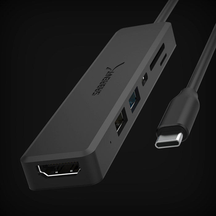  SABRENT Multi-Port USB Type-C Hub with 4K HDMI, Power Delivery  (60 Watts), 1 USB 3.0 Port, 1 USB 2.0 Port