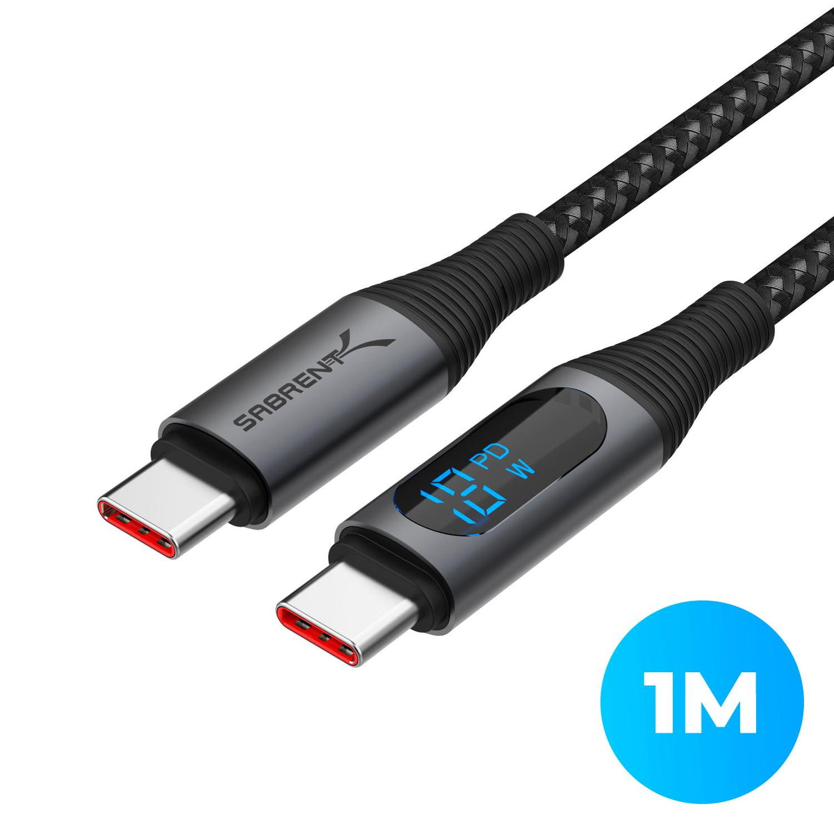 USB C to USB C Charging Cable with Smart Display