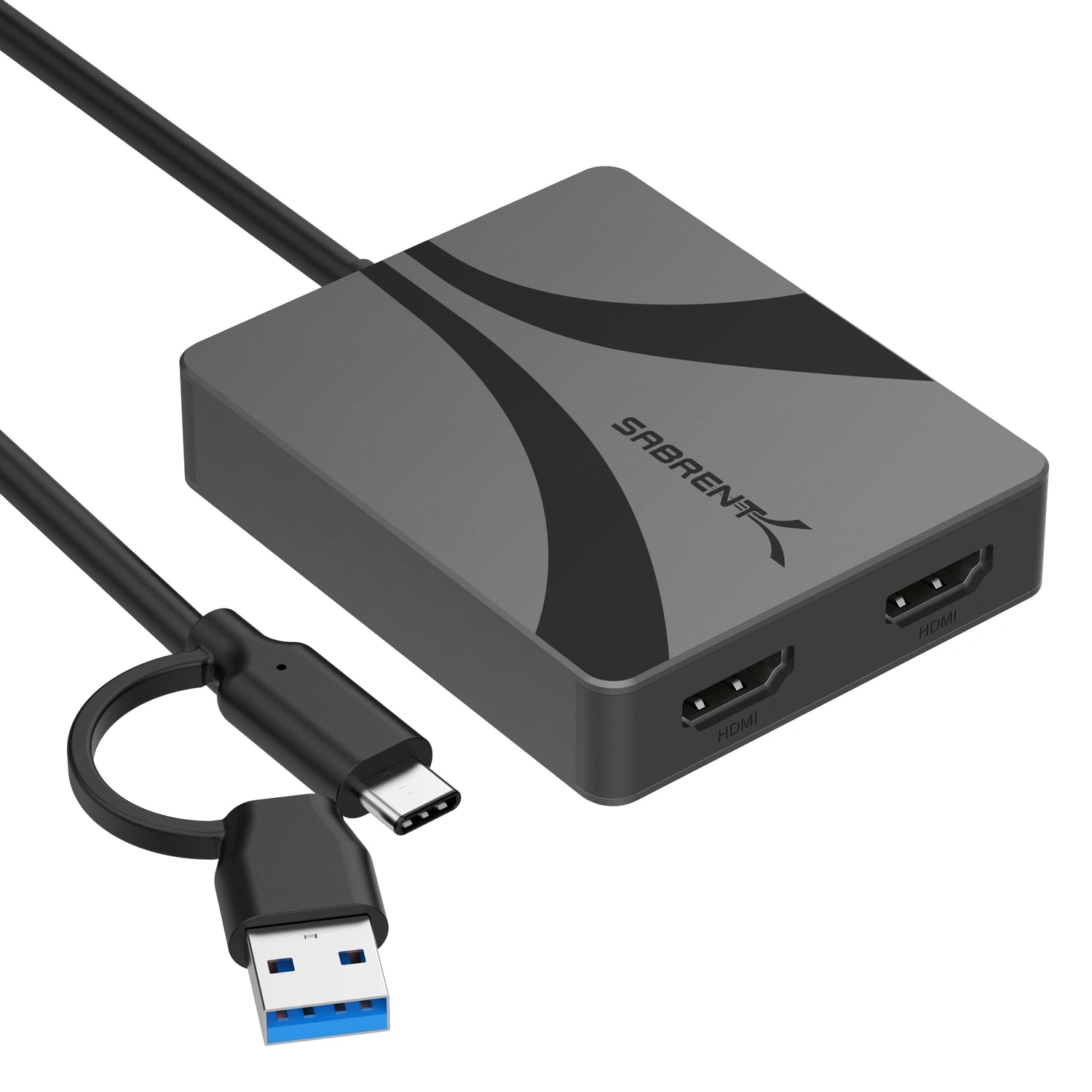 USB Type-C/A to Dual HDMI adapter