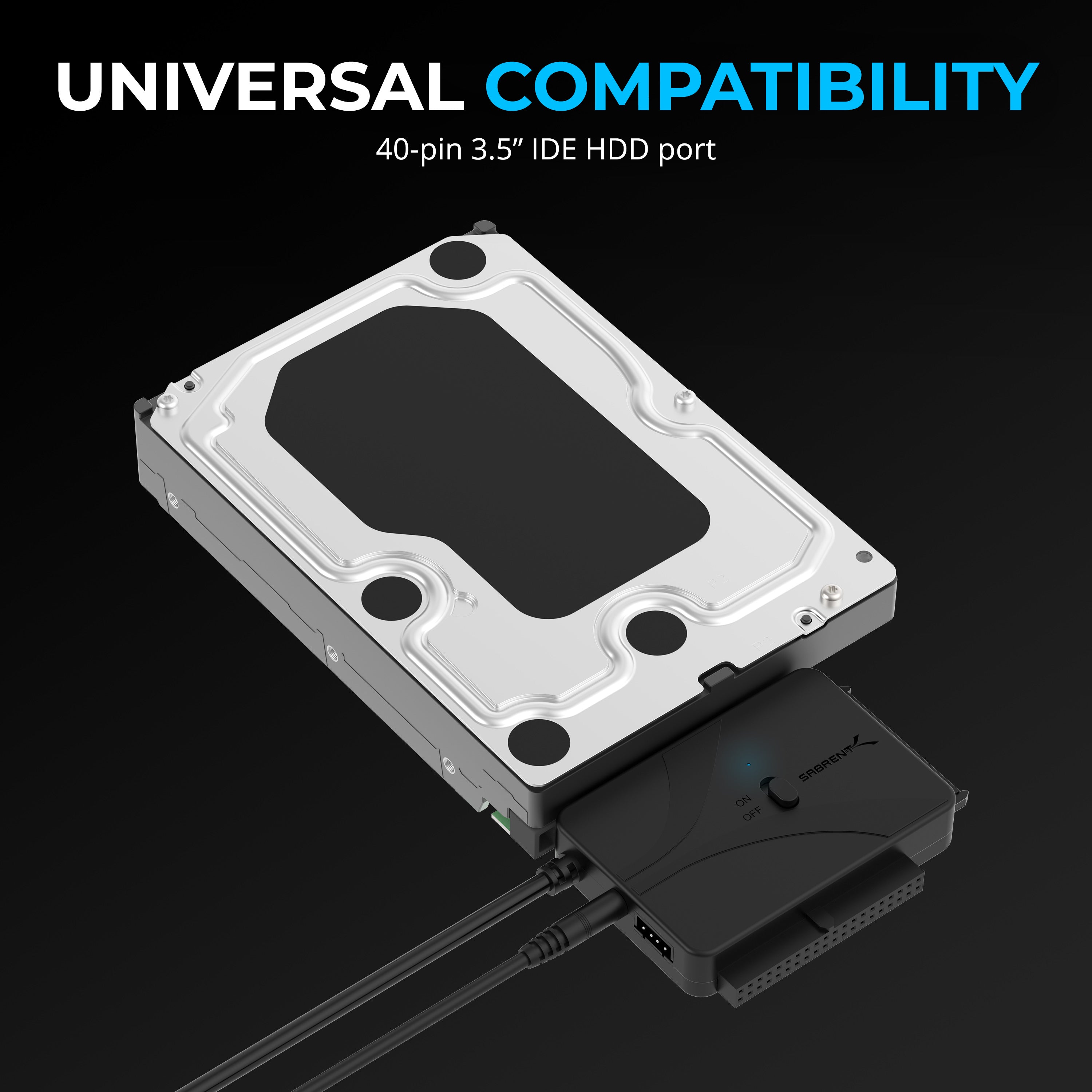 USB Type-C to SSD/SATA/IDE 2.5/3.5/5.25-INCH Hard Drive Converter