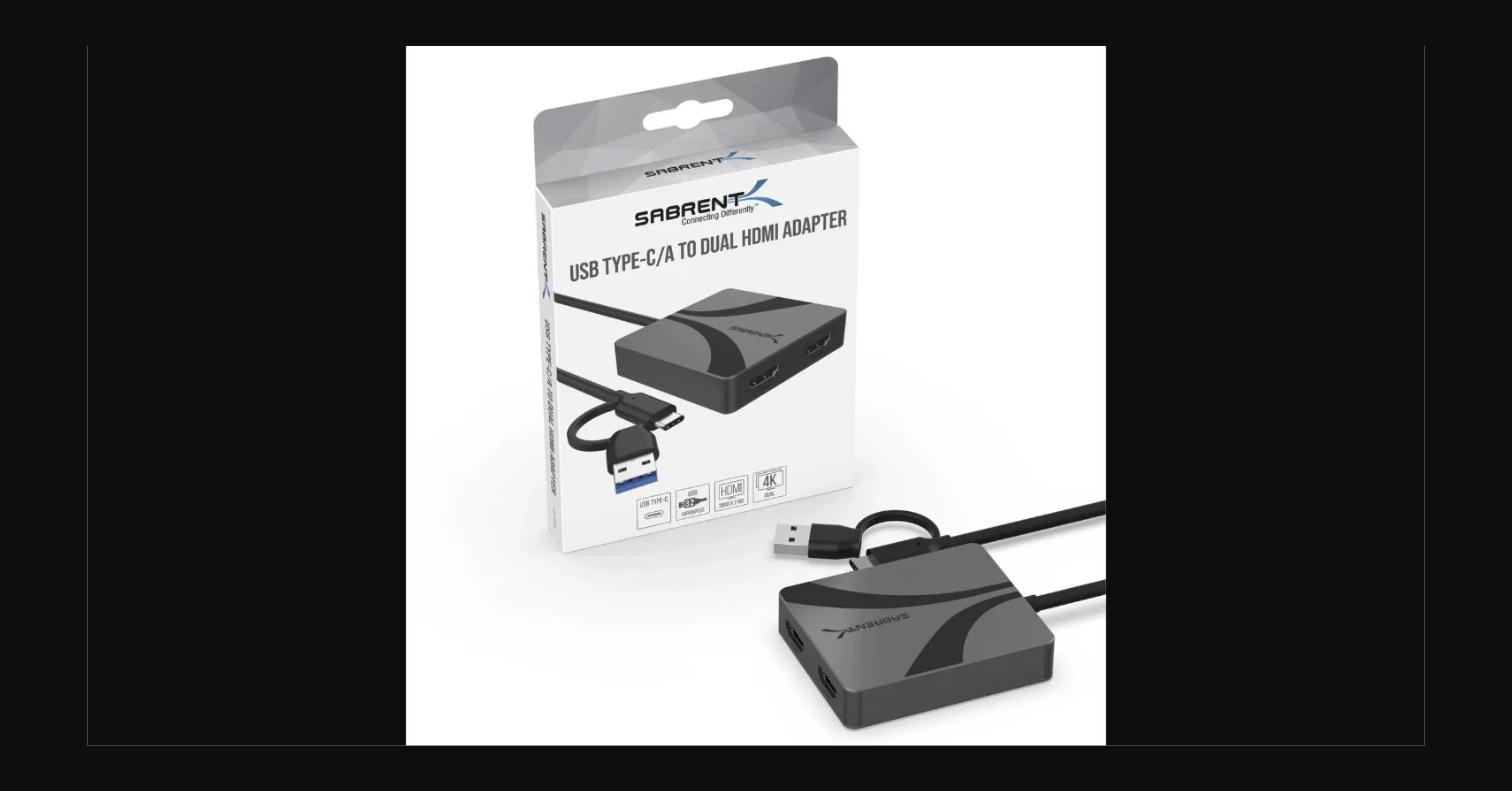 USB Type-C/A to Dual HDMI adapter