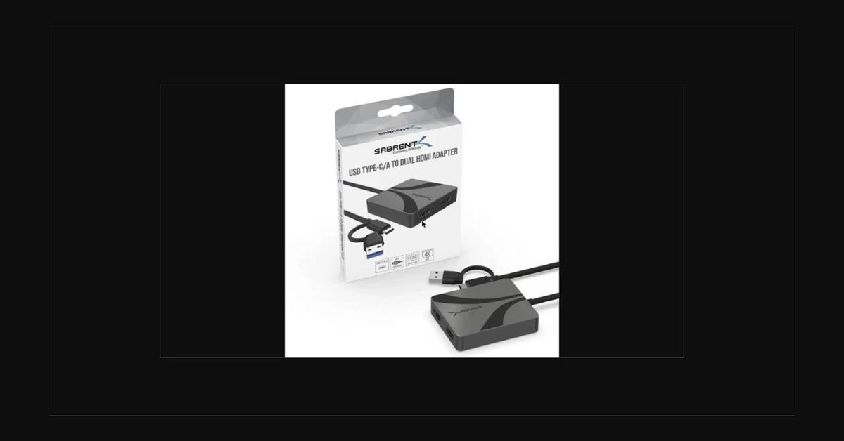 USB Type-C/A to Dual HDMI adapter