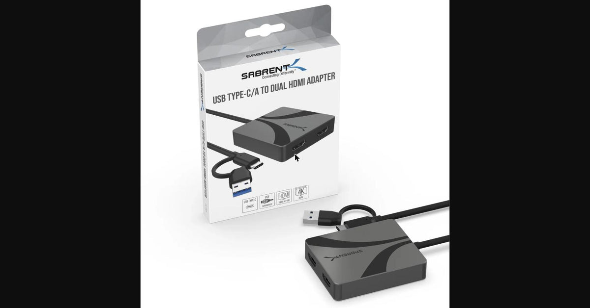 USB Type-C/A to Dual HDMI adapter