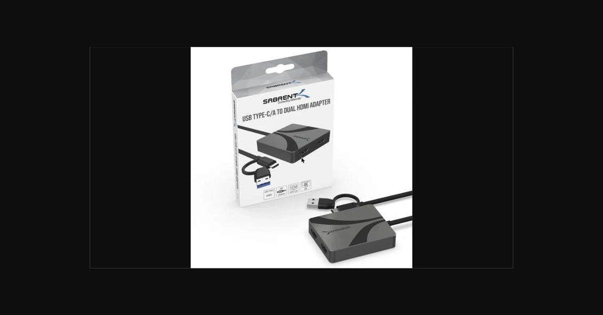 USB Type-C/A to Dual HDMI adapter