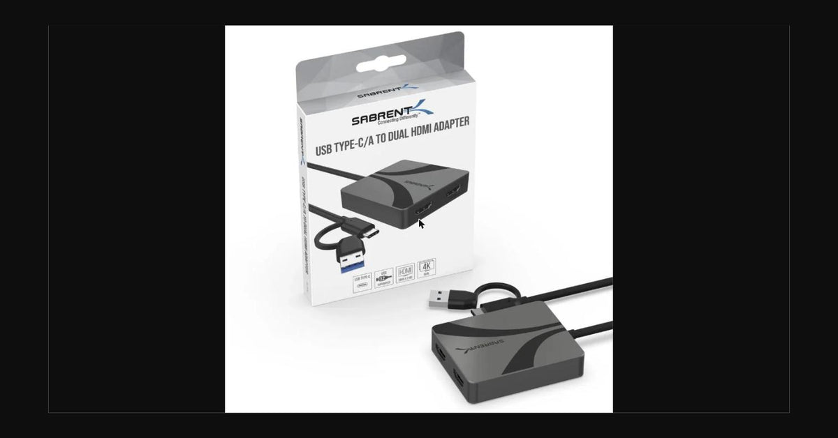 USB Type-C/A to Dual HDMI adapter