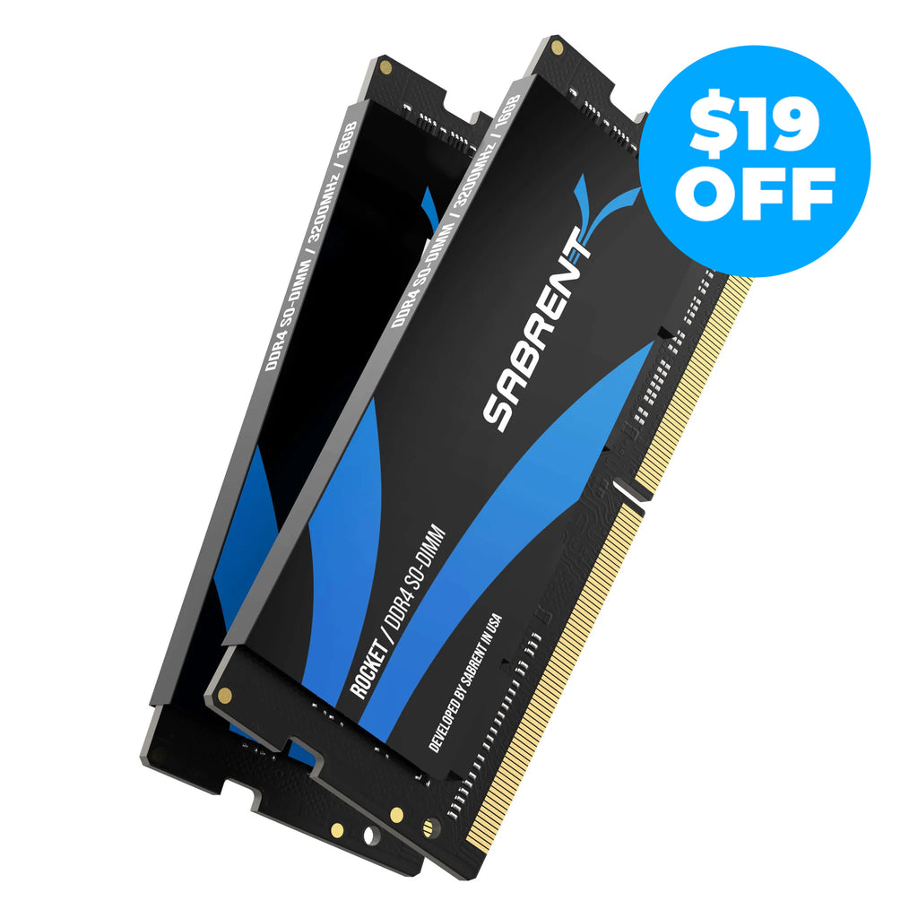 16GB DDR4 SO-DIMM 3200MHz Memory Module (2x16GB) - Sabrent
