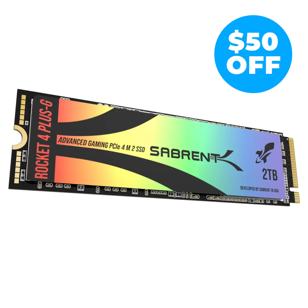 SABRENT 2TB Rocket 4 Plus NVMe 4.0 Gen4 PCIe M.2 Internal SSD Extreme  Performance Solid State Drive R/W 7100/6600MB/s (Latest Version)  (SB-RKT4P-2TB)