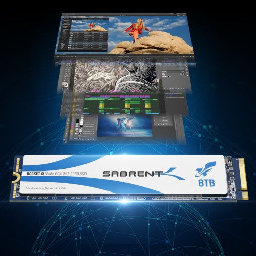 SABRENT Rocket Q 8TB NVMe PCIe M.2 2280 Internal SSD High Performance Solid  State Drive R/W 3300/2900MB/s (SB-RKTQ-8TB)