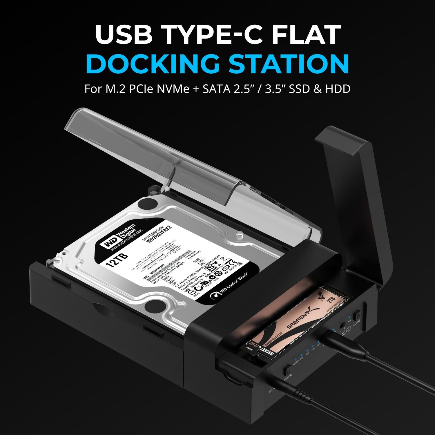 USB Type C Lay Flat Docking Station