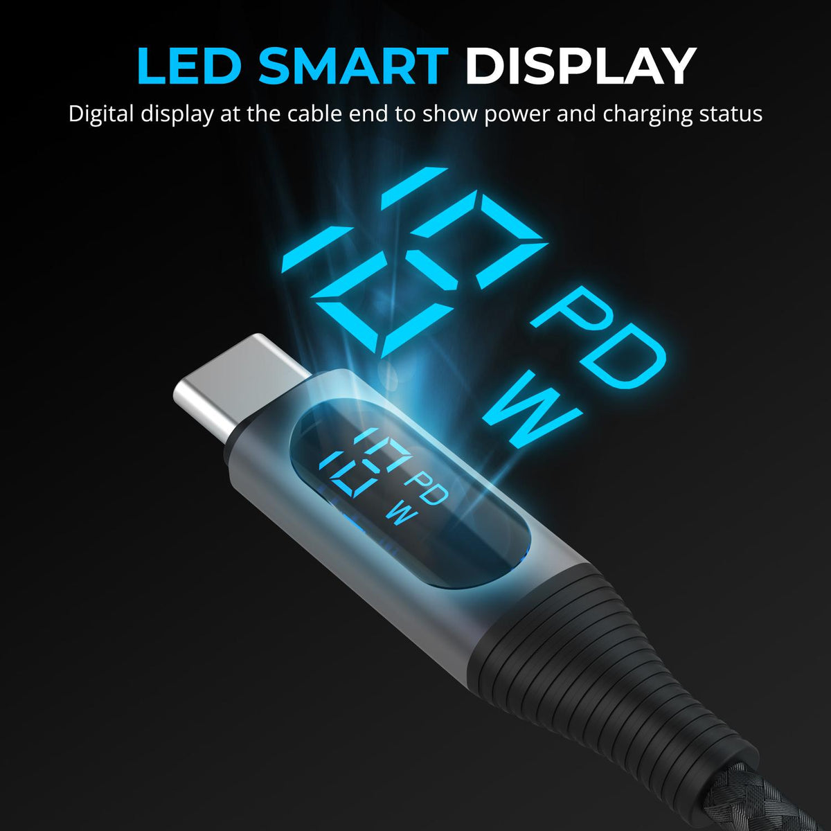 USB-C to Lightning Cable with Smart Display