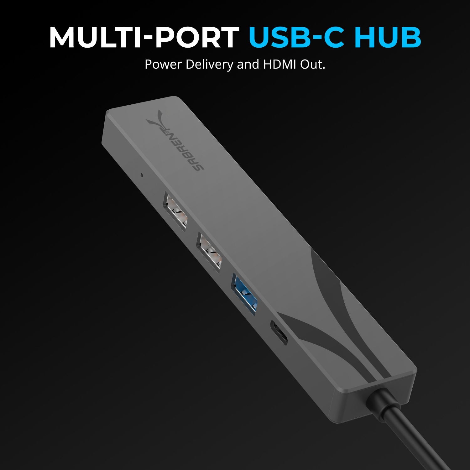 USB C Hub 32° Slope Design USB 3.2 Gen1 5gbps Hub USB C Hub with 2 in 1  cable