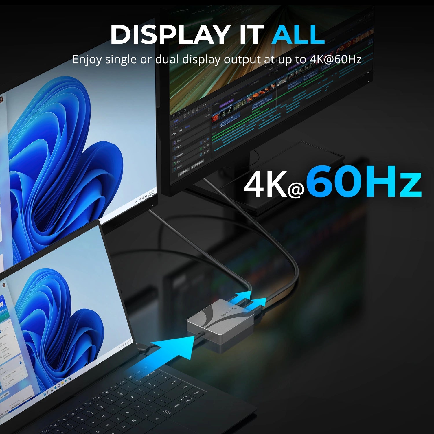 USB Type-C/A to Dual HDMI adapter