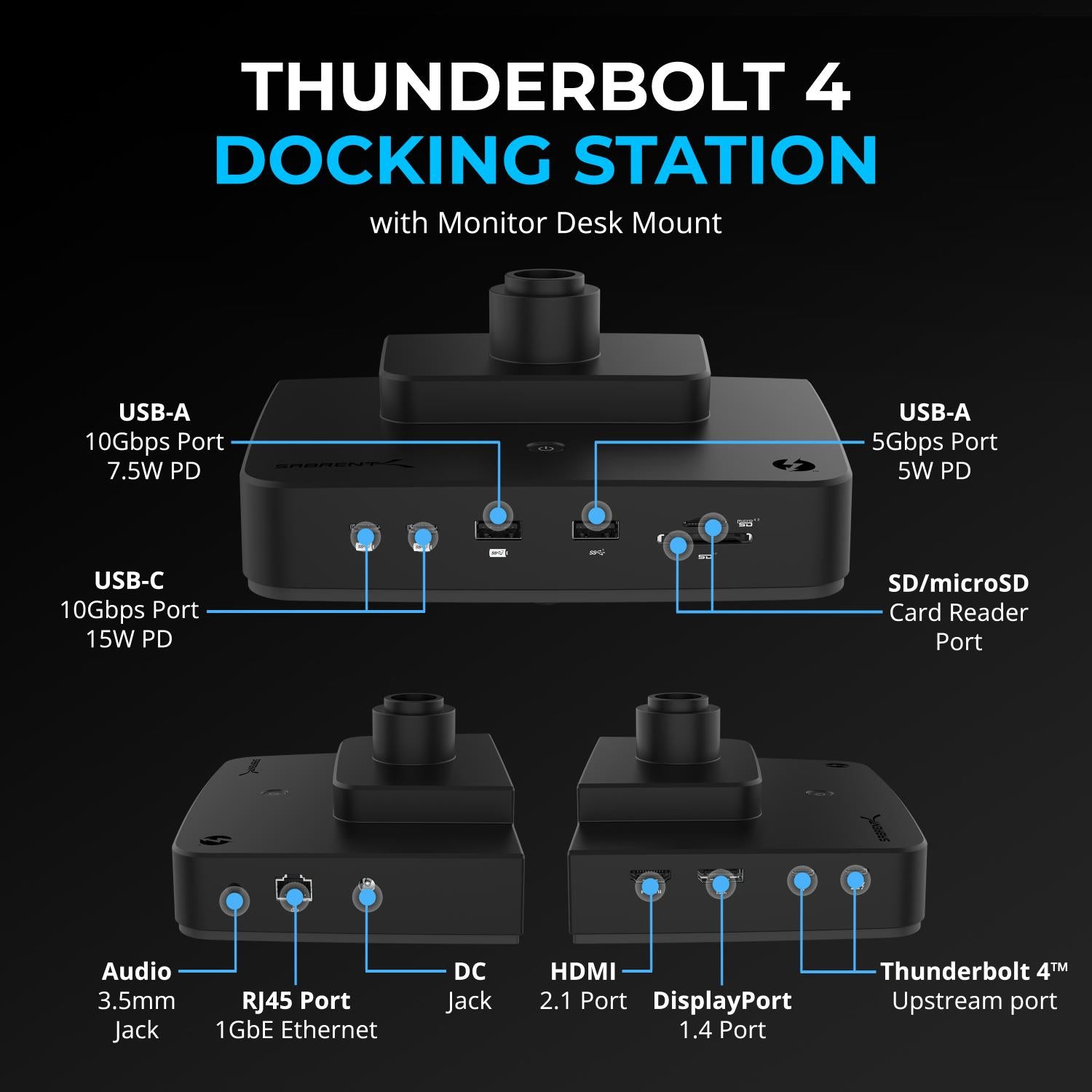 Sabrent Thunderbolt 4 Docking Station - Thumbnail 2