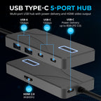 Type-C 10Gbps 5-Port Hub