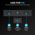 USB Type-C 3-Port Gaming Hub for Steam Deck