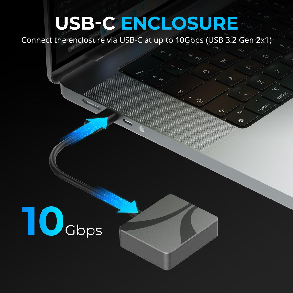 USB-C Enclosure for M.2 2230 PCIe NVMe SSDs