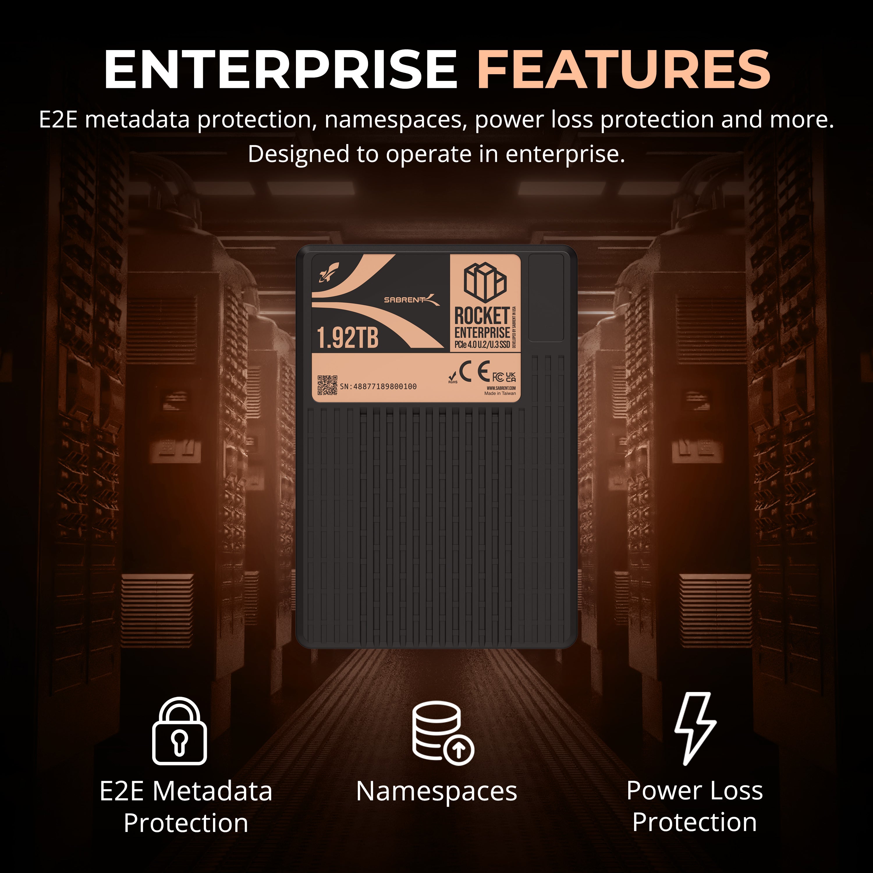 Rocket Enterprise PCIe 4.0 U.2 NVMe SSD