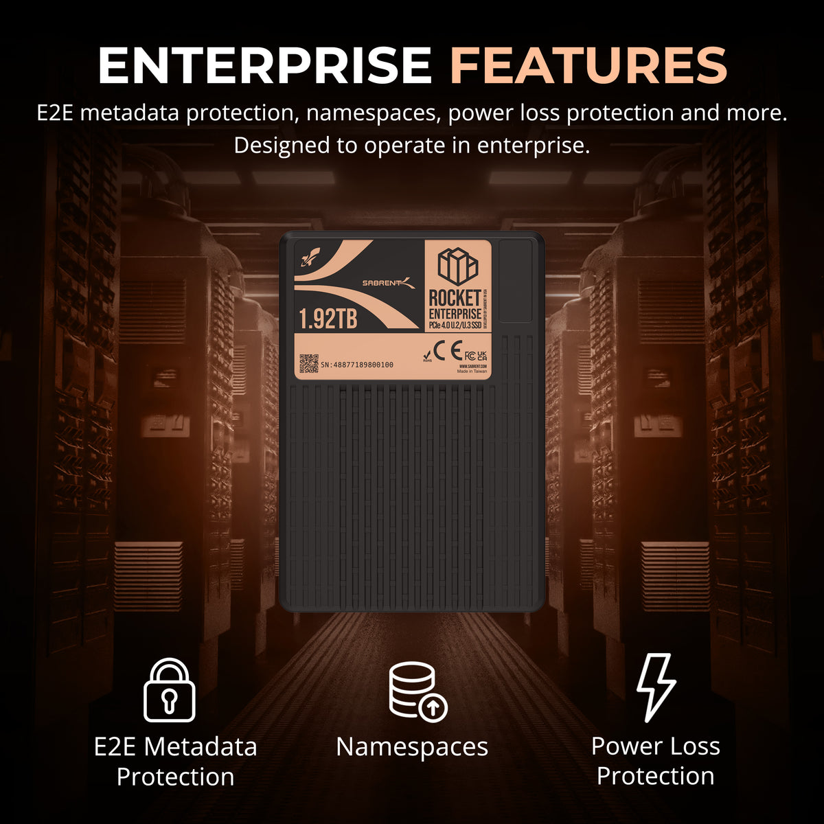 Rocket Enterprise PCIe 4.0 U.2 NVMe SSD