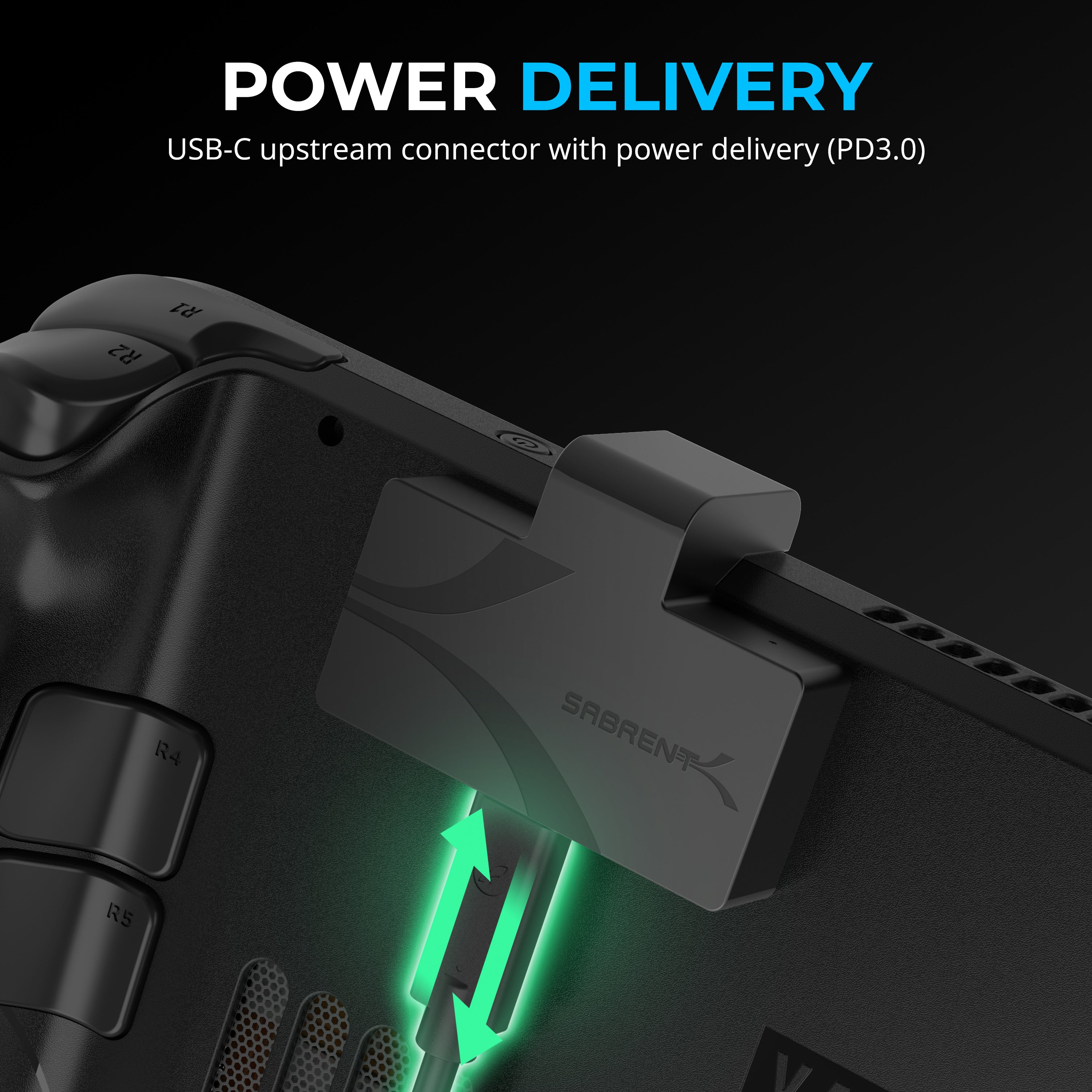 USB Type-C 3-Port Gaming Hub for Steam Deck
